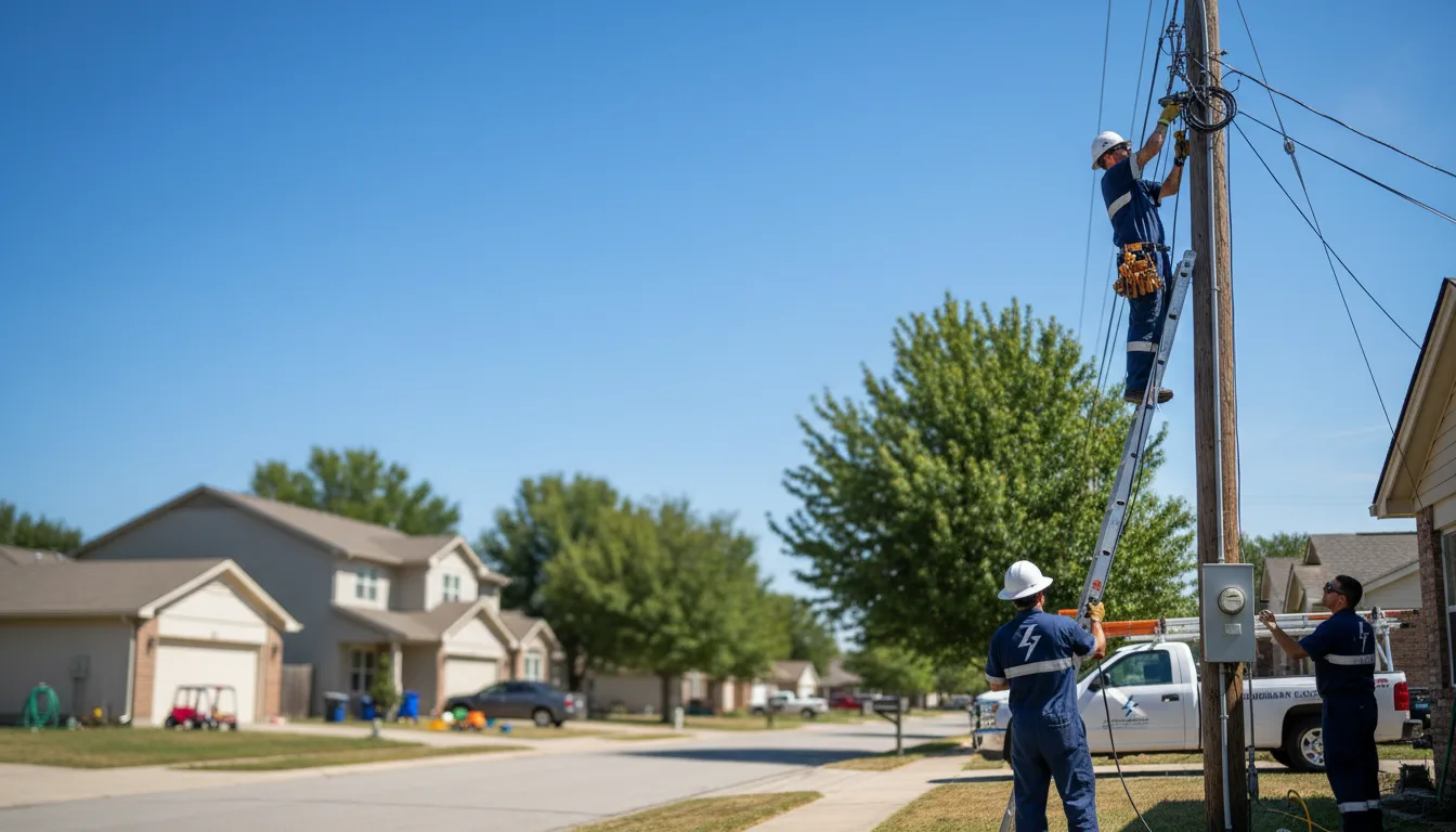 Residential electrician providing installation services in Rattan, OK